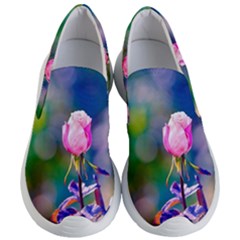 Pink Rose Flower Women s Lightweight Slip Ons by FunnyCow