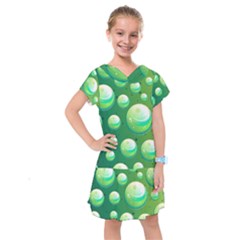 Background Colorful Abstract Circle Kids  Drop Waist Dress