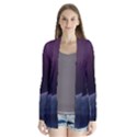 Abstract Form Color Background Drape Collar Cardigan View1