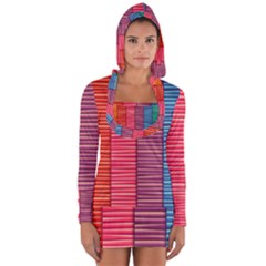 Background Colorful Abstract Long Sleeve Hooded T-shirt by Nexatart