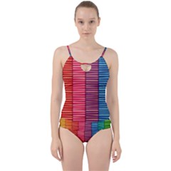 Background Colorful Abstract Cut Out Top Tankini Set by Nexatart