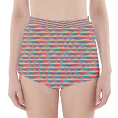Background Abstract Colorful High-waisted Bikini Bottoms