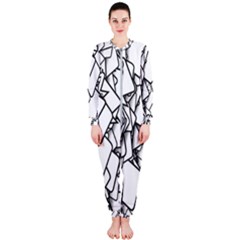 Balloons Feedback Confirming Clouds Onepiece Jumpsuit (ladies)  by Nexatart