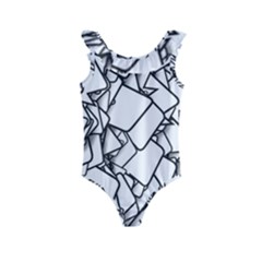 Balloons Feedback Confirming Clouds Kids  Frill Swimsuit by Nexatart