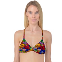 Heart Love Smile Smilie Reversible Tri Bikini Top by Nexatart