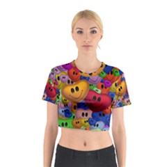 Heart Love Smile Smilie Cotton Crop Top by Nexatart