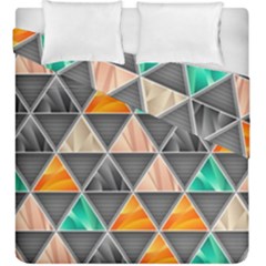 Abstract Geometric Triangle Shape Duvet Cover Double Side (king Size) by Nexatart