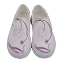 Abstract Background Flowers Women s Canvas Slip Ons View1