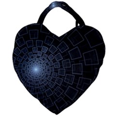 Pattern Abstract Fractal Art Giant Heart Shaped Tote