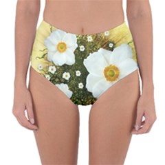 Summer Anemone Sylvestris Reversible High-waist Bikini Bottoms by Nexatart