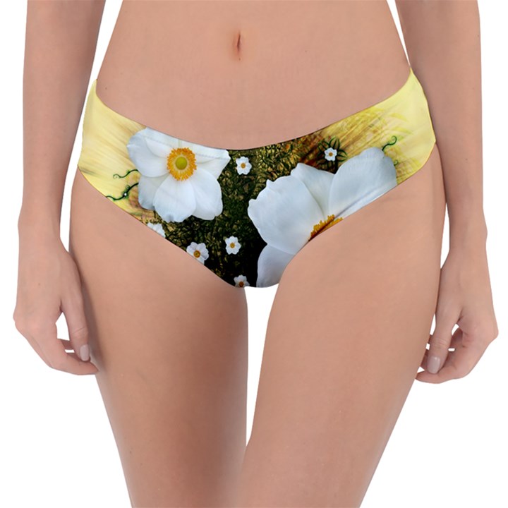Summer Anemone Sylvestris Reversible Classic Bikini Bottoms