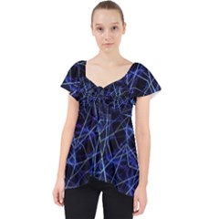 Galaxy Linear Pattern Lace Front Dolly Top