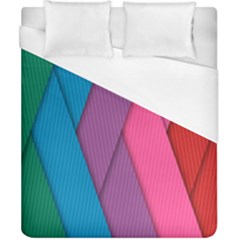 Abstract Background Colorful Strips Duvet Cover (california King Size) by Nexatart