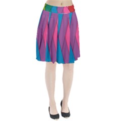 Abstract Background Colorful Strips Pleated Skirt by Nexatart