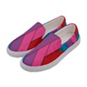 Abstract Background Colorful Strips Women s Canvas Slip Ons View2