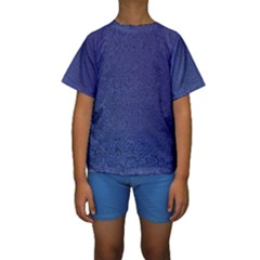 Fractal Rendering Background Blue Kids  Short Sleeve Swimwear by Nexatart