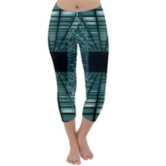 Abstract Perspective Background Capri Winter Leggings 