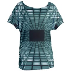 Abstract Perspective Background Women s Oversized Tee