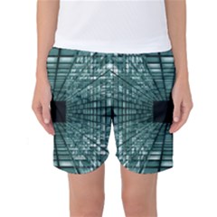 Abstract Perspective Background Women s Basketball Shorts