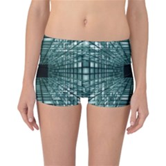 Abstract Perspective Background Reversible Boyleg Bikini Bottoms