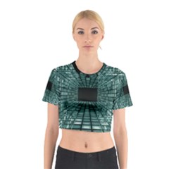 Abstract Perspective Background Cotton Crop Top