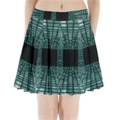 Abstract Perspective Background Pleated Mini Skirt