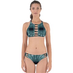 Abstract Perspective Background Perfectly Cut Out Bikini Set