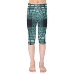 Abstract Perspective Background Kids  Capri Leggings 