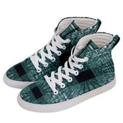 Abstract Perspective Background Women s Hi-Top Skate Sneakers