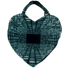 Abstract Perspective Background Giant Heart Shaped Tote