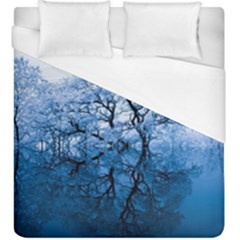Nature Inspiration Trees Blue Duvet Cover (king Size) by Nexatart