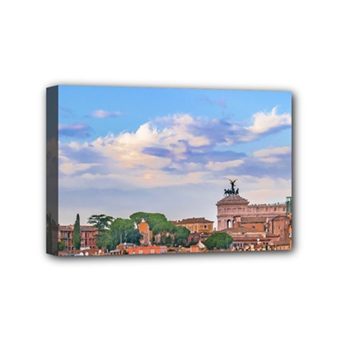 Aerial View Rome Cityscape Mini Canvas 6  X 4  by dflcprints