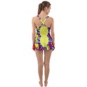 Embroidery Dab Color Spray Ruffle Top Dress Swimsuit View2