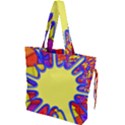 Embroidery Dab Color Spray Drawstring Tote Bag View1