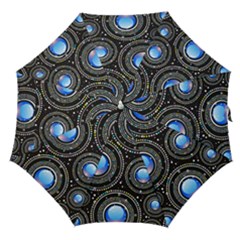 Background Abstract Glossy Blue Straight Umbrellas