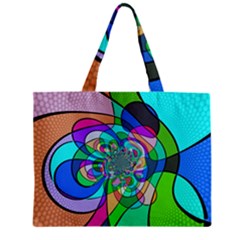 Retro Wave Background Pattern Zipper Mini Tote Bag