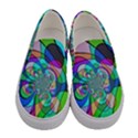 Retro Wave Background Pattern Women s Canvas Slip Ons View1