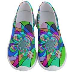 Retro Wave Background Pattern Men s Lightweight Slip Ons by Nexatart