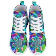 Retro Wave Background Pattern Women s Lightweight High Top Sneakers by Nexatart