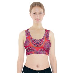 Floral Background Texture Pink Sports Bra With Pocket by Nexatart