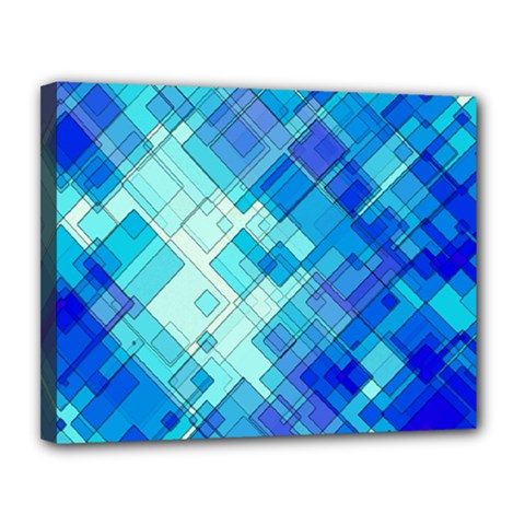 Abstract Squares Arrangement Canvas 14  X 11 