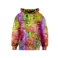 Color Abstract Artifact Pixel Kids  Pullover Hoodie by Nexatart