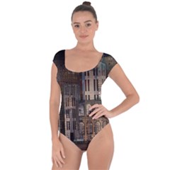 Architecture City Home Window Short Sleeve Leotard 