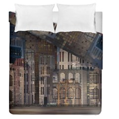 Architecture City Home Window Duvet Cover Double Side (queen Size) by Nexatart