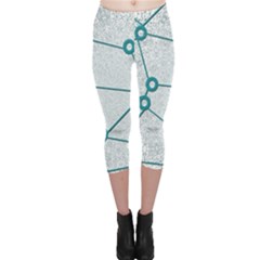 Network Social Abstract Capri Leggings 