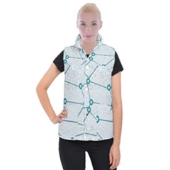 Network Social Abstract Women s Button Up Vest