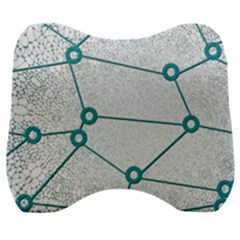 Network Social Abstract Velour Head Support Cushion