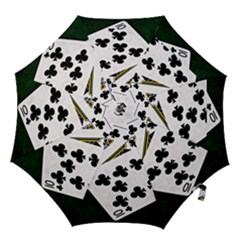 Poker Hands   Royal Flush Clubs Hook Handle Umbrellas (medium) by FunnyCow