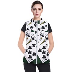 Poker Hands   Royal Flush Clubs Women s Puffer Vest by FunnyCow