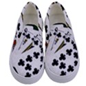 Poker Hands   Royal Flush Clubs Kids  Canvas Slip Ons View1